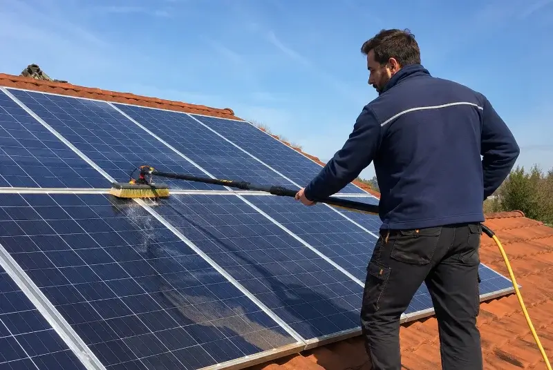 Nettoyage et entretien de panneaux solaires à Azay-le-Brûlé